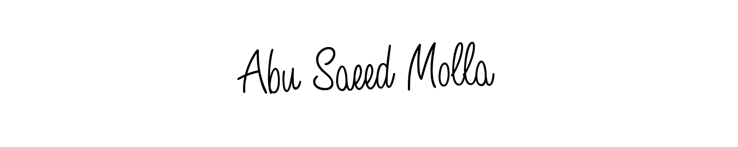 How to make Abu Saeed Molla name signature. Use Angelique-Rose-font-FFP style for creating short signs online. This is the latest handwritten sign. Abu Saeed Molla signature style 5 images and pictures png