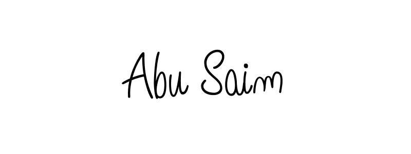 Make a beautiful signature design for name Abu Saim. With this signature (Angelique-Rose-font-FFP) style, you can create a handwritten signature for free. Abu Saim signature style 5 images and pictures png