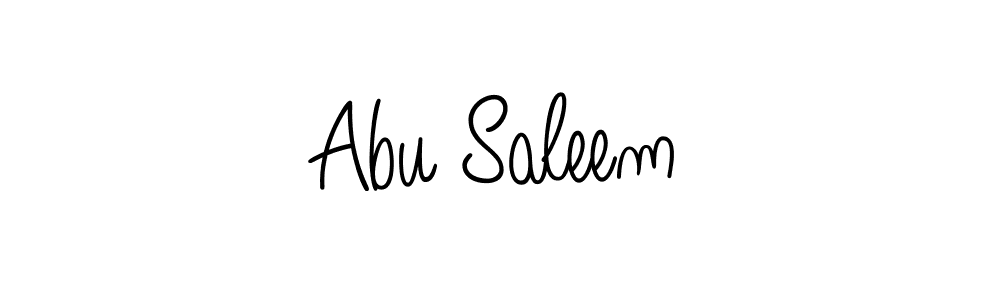 Use a signature maker to create a handwritten signature online. With this signature software, you can design (Angelique-Rose-font-FFP) your own signature for name Abu Saleem. Abu Saleem signature style 5 images and pictures png