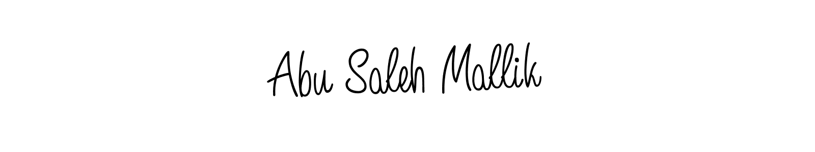 You should practise on your own different ways (Angelique-Rose-font-FFP) to write your name (Abu Saleh Mallik) in signature. don't let someone else do it for you. Abu Saleh Mallik signature style 5 images and pictures png