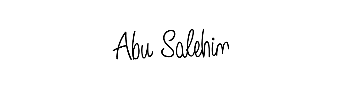 You should practise on your own different ways (Angelique-Rose-font-FFP) to write your name (Abu Salehin) in signature. don't let someone else do it for you. Abu Salehin signature style 5 images and pictures png