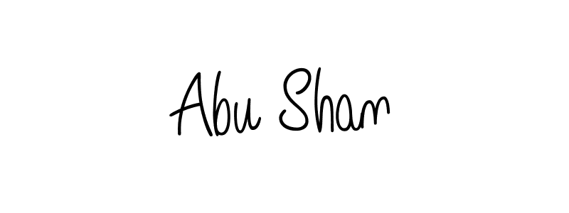 Use a signature maker to create a handwritten signature online. With this signature software, you can design (Angelique-Rose-font-FFP) your own signature for name Abu Shan. Abu Shan signature style 5 images and pictures png