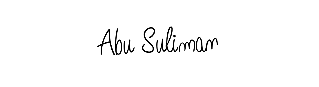 You should practise on your own different ways (Angelique-Rose-font-FFP) to write your name (Abu Suliman) in signature. don't let someone else do it for you. Abu Suliman signature style 5 images and pictures png