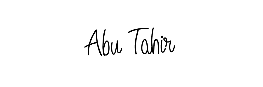 The best way (Angelique-Rose-font-FFP) to make a short signature is to pick only two or three words in your name. The name Abu Tahir include a total of six letters. For converting this name. Abu Tahir signature style 5 images and pictures png