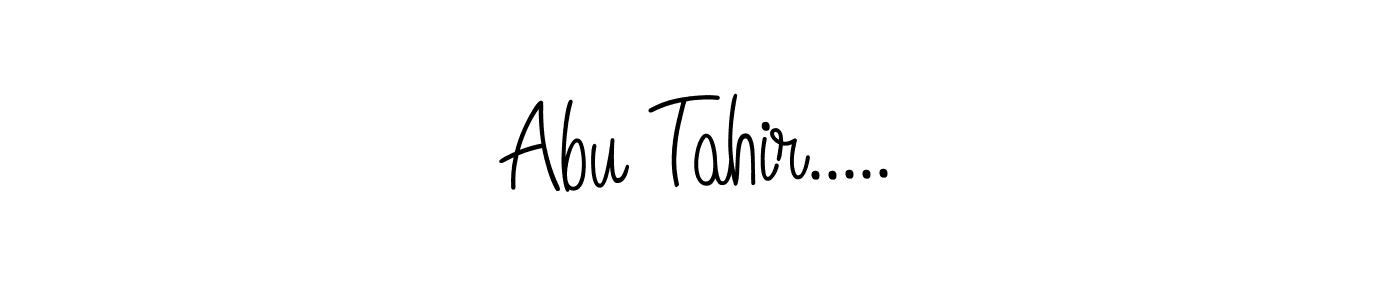 Use a signature maker to create a handwritten signature online. With this signature software, you can design (Angelique-Rose-font-FFP) your own signature for name Abu Tahir...... Abu Tahir..... signature style 5 images and pictures png