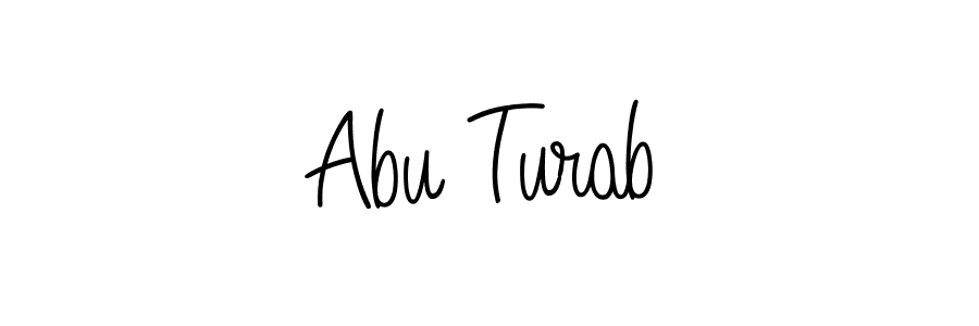 Design your own signature with our free online signature maker. With this signature software, you can create a handwritten (Angelique-Rose-font-FFP) signature for name Abu Turab. Abu Turab signature style 5 images and pictures png