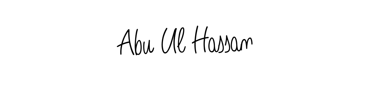 How to Draw Abu Ul Hassan signature style? Angelique-Rose-font-FFP is a latest design signature styles for name Abu Ul Hassan. Abu Ul Hassan signature style 5 images and pictures png