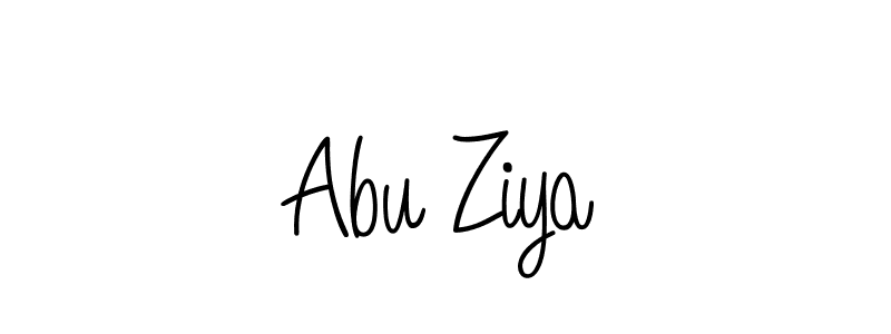 The best way (Angelique-Rose-font-FFP) to make a short signature is to pick only two or three words in your name. The name Abu Ziya include a total of six letters. For converting this name. Abu Ziya signature style 5 images and pictures png