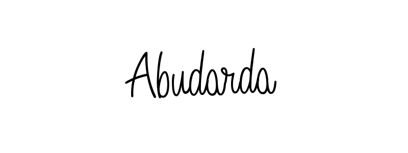 Use a signature maker to create a handwritten signature online. With this signature software, you can design (Angelique-Rose-font-FFP) your own signature for name Abudarda. Abudarda signature style 5 images and pictures png