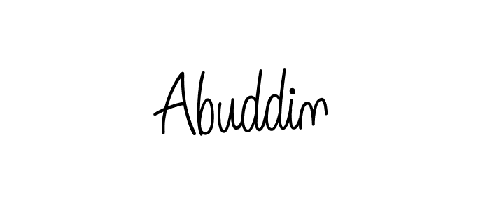 Create a beautiful signature design for name Abuddin. With this signature (Angelique-Rose-font-FFP) fonts, you can make a handwritten signature for free. Abuddin signature style 5 images and pictures png