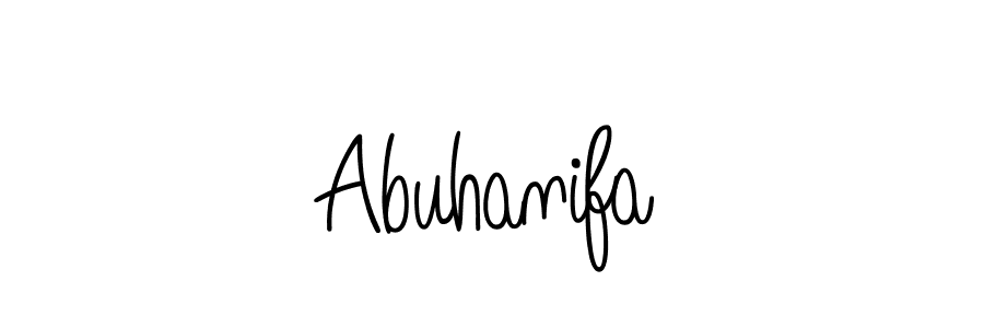 Make a beautiful signature design for name Abuhanifa. With this signature (Angelique-Rose-font-FFP) style, you can create a handwritten signature for free. Abuhanifa signature style 5 images and pictures png