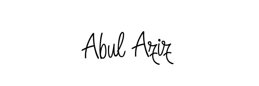 Use a signature maker to create a handwritten signature online. With this signature software, you can design (Angelique-Rose-font-FFP) your own signature for name Abul Aziz. Abul Aziz signature style 5 images and pictures png