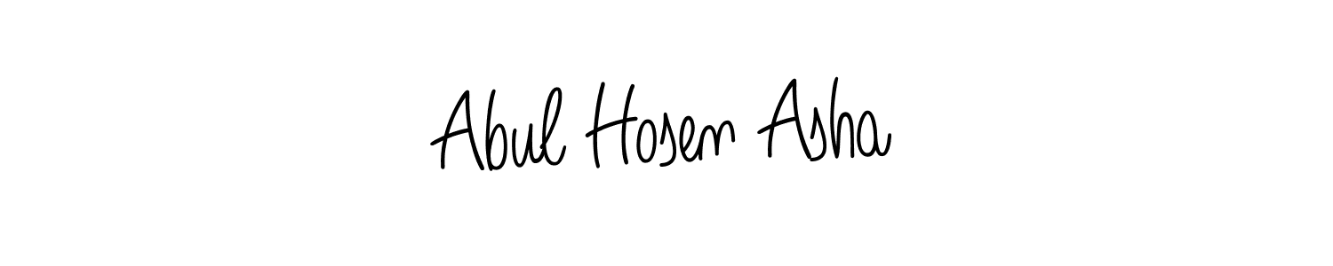 Abul Hosen Asha stylish signature style. Best Handwritten Sign (Angelique-Rose-font-FFP) for my name. Handwritten Signature Collection Ideas for my name Abul Hosen Asha. Abul Hosen Asha signature style 5 images and pictures png