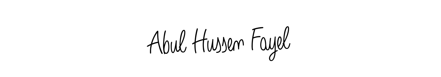 How to make Abul Hussen Fayel name signature. Use Angelique-Rose-font-FFP style for creating short signs online. This is the latest handwritten sign. Abul Hussen Fayel signature style 5 images and pictures png