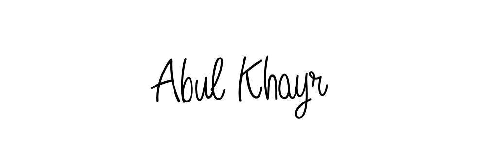 The best way (Angelique-Rose-font-FFP) to make a short signature is to pick only two or three words in your name. The name Abul Khayr include a total of six letters. For converting this name. Abul Khayr signature style 5 images and pictures png