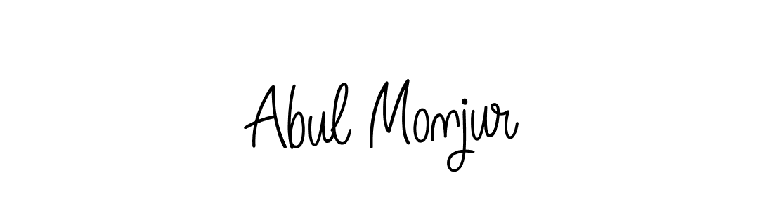 Abul Monjur stylish signature style. Best Handwritten Sign (Angelique-Rose-font-FFP) for my name. Handwritten Signature Collection Ideas for my name Abul Monjur. Abul Monjur signature style 5 images and pictures png