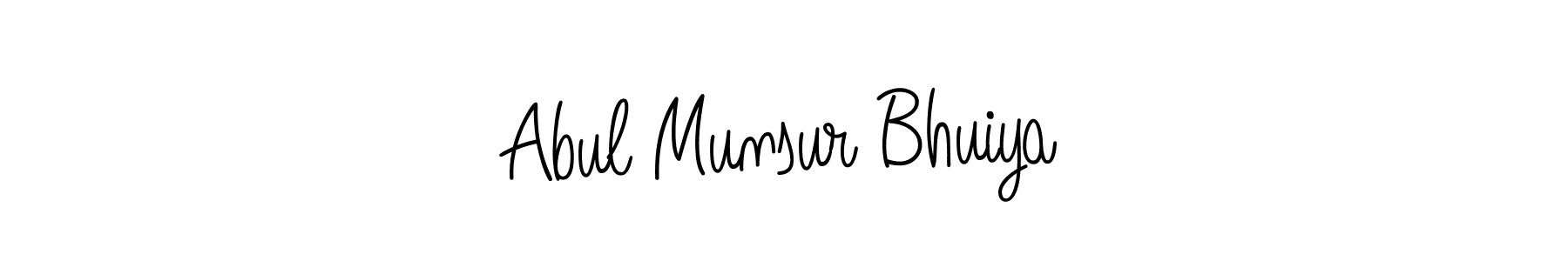 Also You can easily find your signature by using the search form. We will create Abul Munsur Bhuiya name handwritten signature images for you free of cost using Angelique-Rose-font-FFP sign style. Abul Munsur Bhuiya signature style 5 images and pictures png