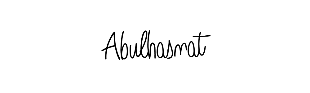 You should practise on your own different ways (Angelique-Rose-font-FFP) to write your name (Abulhasnat) in signature. don't let someone else do it for you. Abulhasnat signature style 5 images and pictures png