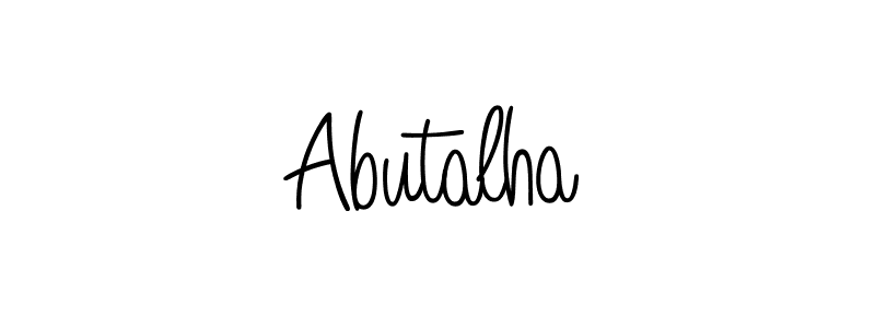 Use a signature maker to create a handwritten signature online. With this signature software, you can design (Angelique-Rose-font-FFP) your own signature for name Abutalha. Abutalha signature style 5 images and pictures png