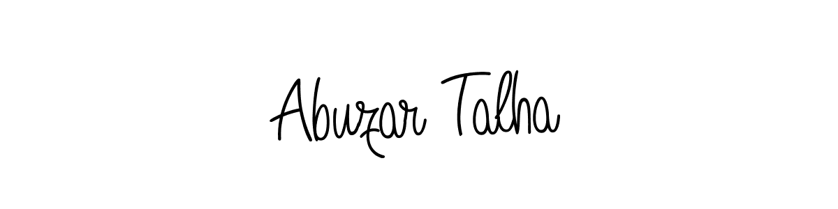 The best way (Angelique-Rose-font-FFP) to make a short signature is to pick only two or three words in your name. The name Abuzar Talha include a total of six letters. For converting this name. Abuzar Talha signature style 5 images and pictures png