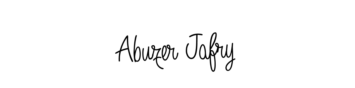 You should practise on your own different ways (Angelique-Rose-font-FFP) to write your name (Abuzer Jafry) in signature. don't let someone else do it for you. Abuzer Jafry signature style 5 images and pictures png