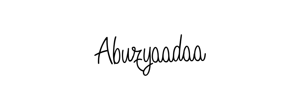 You should practise on your own different ways (Angelique-Rose-font-FFP) to write your name (Abuzyaadaa) in signature. don't let someone else do it for you. Abuzyaadaa signature style 5 images and pictures png