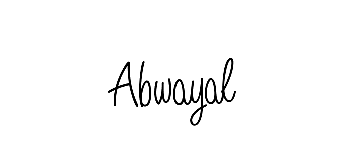 Create a beautiful signature design for name Abwayal. With this signature (Angelique-Rose-font-FFP) fonts, you can make a handwritten signature for free. Abwayal signature style 5 images and pictures png