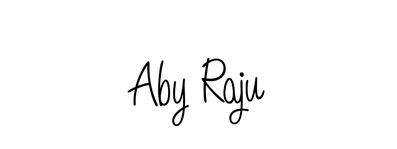You should practise on your own different ways (Angelique-Rose-font-FFP) to write your name (Aby Raju) in signature. don't let someone else do it for you. Aby Raju signature style 5 images and pictures png