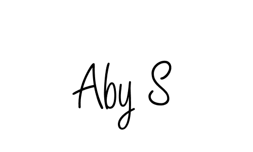 if you are searching for the best signature style for your name Aby S. so please give up your signature search. here we have designed multiple signature styles  using Angelique-Rose-font-FFP. Aby S signature style 5 images and pictures png