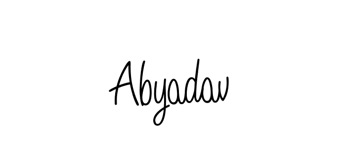 You should practise on your own different ways (Angelique-Rose-font-FFP) to write your name (Abyadav) in signature. don't let someone else do it for you. Abyadav signature style 5 images and pictures png