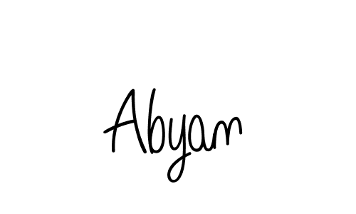Abyan stylish signature style. Best Handwritten Sign (Angelique-Rose-font-FFP) for my name. Handwritten Signature Collection Ideas for my name Abyan. Abyan signature style 5 images and pictures png