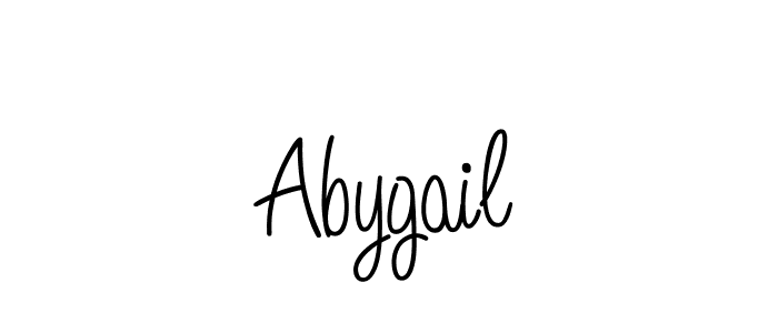 Use a signature maker to create a handwritten signature online. With this signature software, you can design (Angelique-Rose-font-FFP) your own signature for name Abygail. Abygail signature style 5 images and pictures png