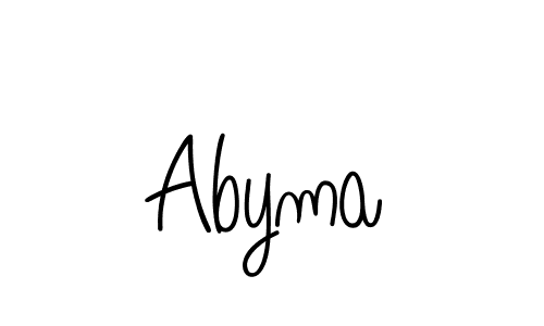 How to make Abyma signature? Angelique-Rose-font-FFP is a professional autograph style. Create handwritten signature for Abyma name. Abyma signature style 5 images and pictures png