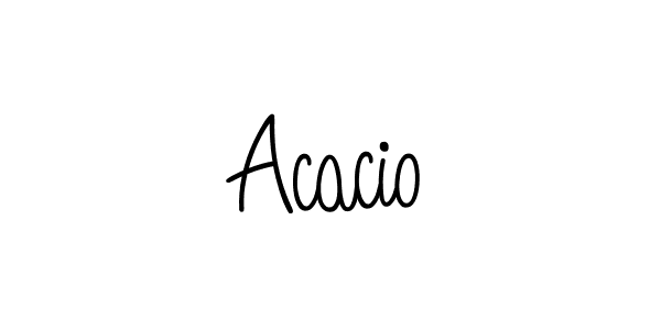 Make a beautiful signature design for name Acacio. With this signature (Angelique-Rose-font-FFP) style, you can create a handwritten signature for free. Acacio signature style 5 images and pictures png