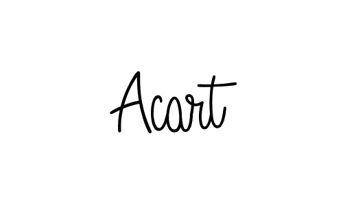 The best way (Angelique-Rose-font-FFP) to make a short signature is to pick only two or three words in your name. The name Acart include a total of six letters. For converting this name. Acart signature style 5 images and pictures png