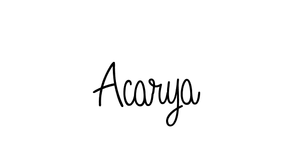 Design your own signature with our free online signature maker. With this signature software, you can create a handwritten (Angelique-Rose-font-FFP) signature for name Acarya. Acarya signature style 5 images and pictures png