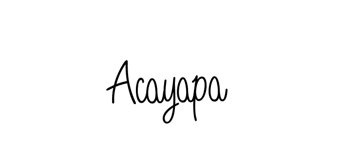 Once you've used our free online signature maker to create your best signature Angelique-Rose-font-FFP style, it's time to enjoy all of the benefits that Acayapa name signing documents. Acayapa signature style 5 images and pictures png