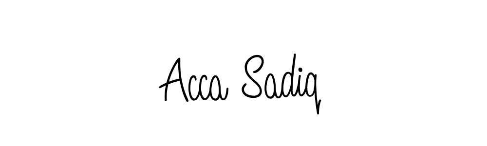 The best way (Angelique-Rose-font-FFP) to make a short signature is to pick only two or three words in your name. The name Acca Sadiq include a total of six letters. For converting this name. Acca Sadiq signature style 5 images and pictures png