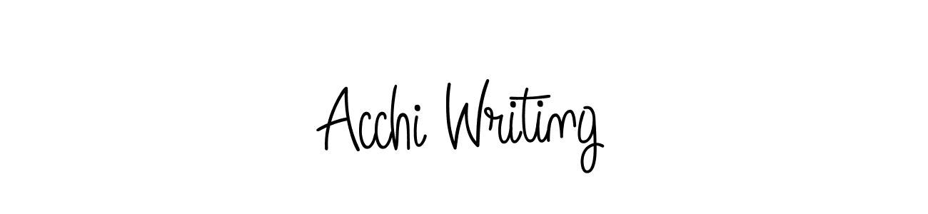 You should practise on your own different ways (Angelique-Rose-font-FFP) to write your name (Acchi Writing) in signature. don't let someone else do it for you. Acchi Writing signature style 5 images and pictures png