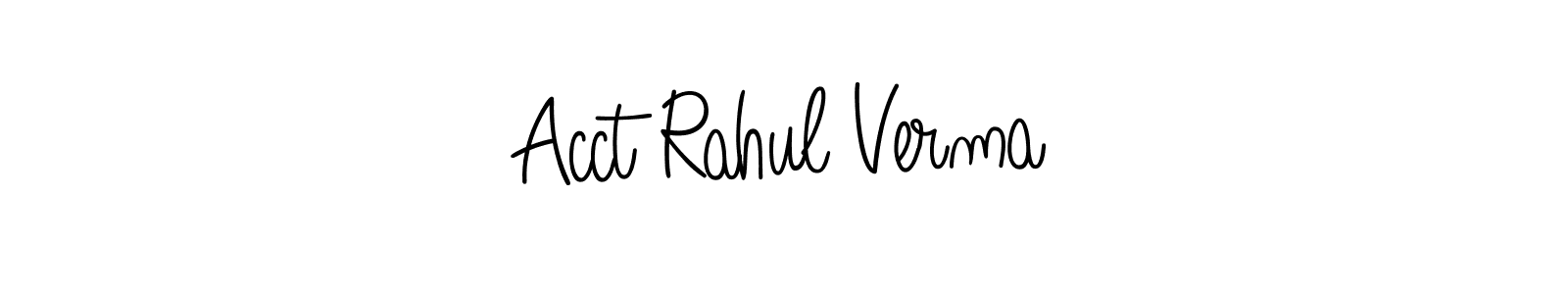 How to make Acct Rahul Verma name signature. Use Angelique-Rose-font-FFP style for creating short signs online. This is the latest handwritten sign. Acct Rahul Verma signature style 5 images and pictures png