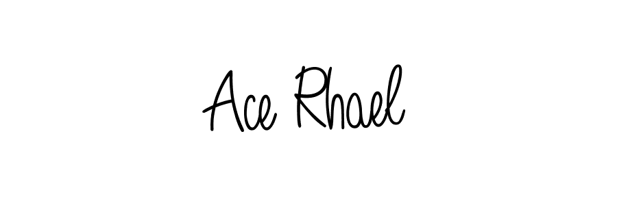 The best way (Angelique-Rose-font-FFP) to make a short signature is to pick only two or three words in your name. The name Ace Rhael include a total of six letters. For converting this name. Ace Rhael signature style 5 images and pictures png