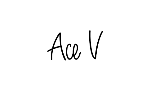 The best way (Angelique-Rose-font-FFP) to make a short signature is to pick only two or three words in your name. The name Ace V include a total of six letters. For converting this name. Ace V signature style 5 images and pictures png