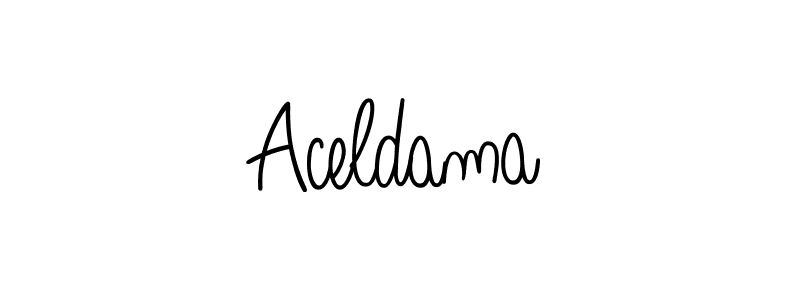 How to make Aceldama name signature. Use Angelique-Rose-font-FFP style for creating short signs online. This is the latest handwritten sign. Aceldama signature style 5 images and pictures png