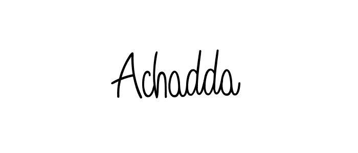 Design your own signature with our free online signature maker. With this signature software, you can create a handwritten (Angelique-Rose-font-FFP) signature for name Achadda. Achadda signature style 5 images and pictures png