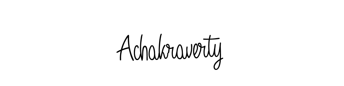 How to make Achakraverty name signature. Use Angelique-Rose-font-FFP style for creating short signs online. This is the latest handwritten sign. Achakraverty signature style 5 images and pictures png