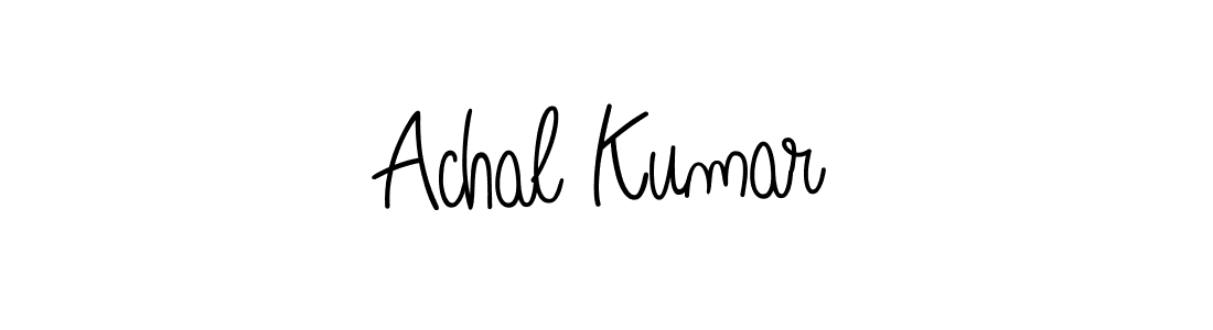 You should practise on your own different ways (Angelique-Rose-font-FFP) to write your name (Achal Kumar) in signature. don't let someone else do it for you. Achal Kumar signature style 5 images and pictures png