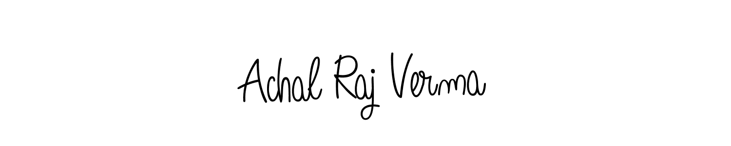 Achal Raj Verma stylish signature style. Best Handwritten Sign (Angelique-Rose-font-FFP) for my name. Handwritten Signature Collection Ideas for my name Achal Raj Verma. Achal Raj Verma signature style 5 images and pictures png