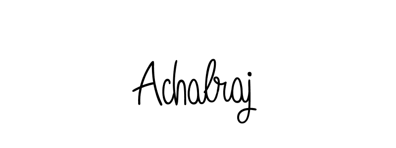 Use a signature maker to create a handwritten signature online. With this signature software, you can design (Angelique-Rose-font-FFP) your own signature for name Achalraj. Achalraj signature style 5 images and pictures png