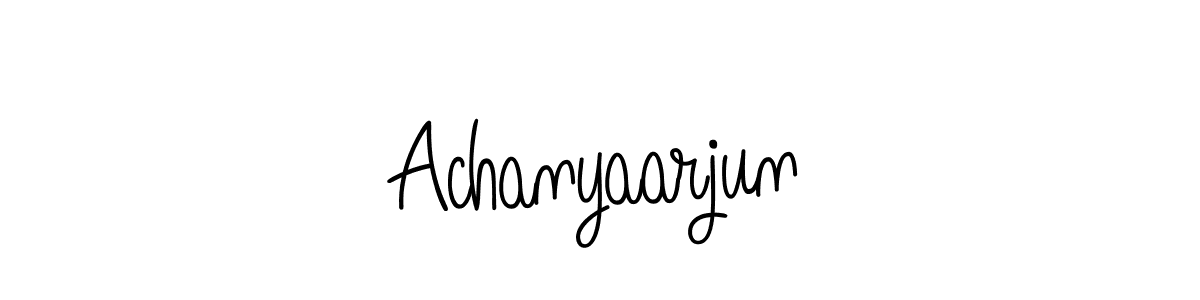 Design your own signature with our free online signature maker. With this signature software, you can create a handwritten (Angelique-Rose-font-FFP) signature for name Achanyaarjun. Achanyaarjun signature style 5 images and pictures png