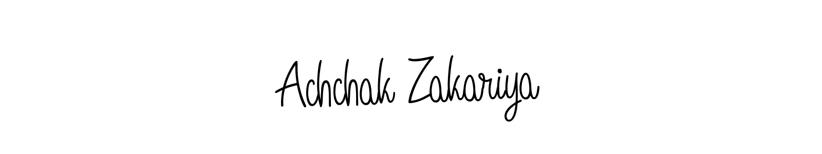 Design your own signature with our free online signature maker. With this signature software, you can create a handwritten (Angelique-Rose-font-FFP) signature for name Achchak Zakariya. Achchak Zakariya signature style 5 images and pictures png